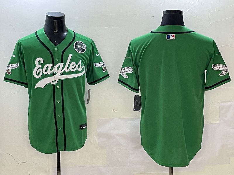 Men Philadelphia Eagles Blank Green three generations Jointly Name 2025 Nike Limited NFL Jersey style 7->philadelphia eagles->NFL Jersey